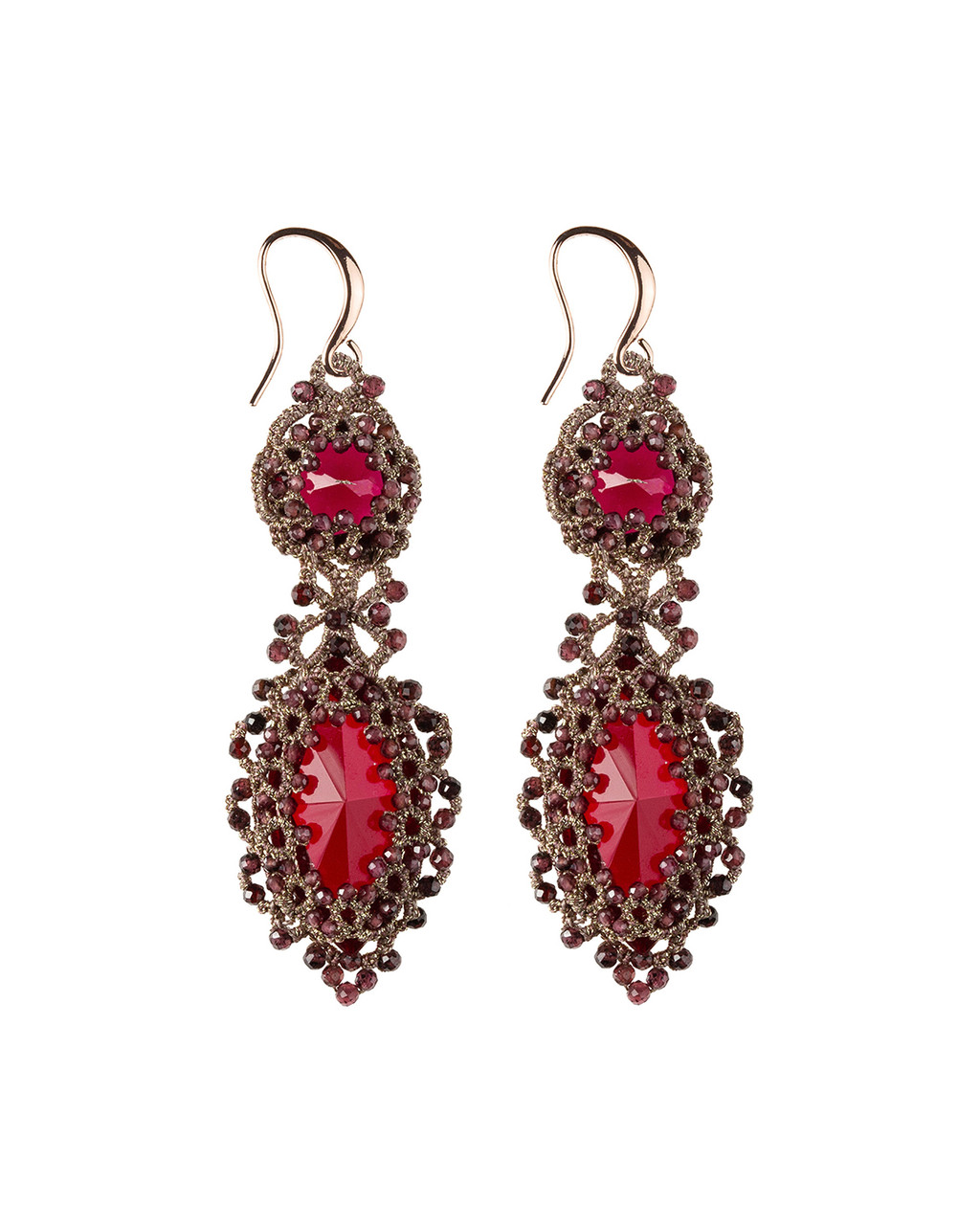 OFELIA EARRINGS GARNET