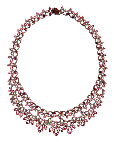 Garnet necklace - orna - product closeup
