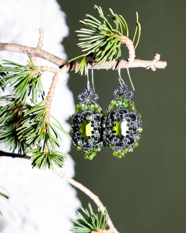 LYRA CHROME DIOPSIDE EARRINGS