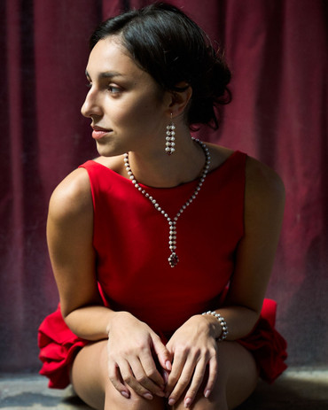 VENETA RED ZIRCON EARRINGS