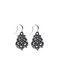 Pyrite noir earrings - product closeup