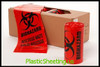 Healthcare Liners - Biohazard, Infectious Waste 37x50x0013, 15Bags/Roll 10Rolls 150Bags/Case, LLD Infect/Bio Liners Red Coreless  #5869  Item No./SKU