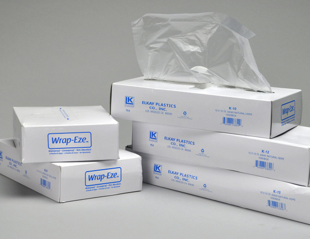 0.45 Mil. 12 X 10 3/ K-12  Poly Bags, PLASTICBAGS4LESS-us