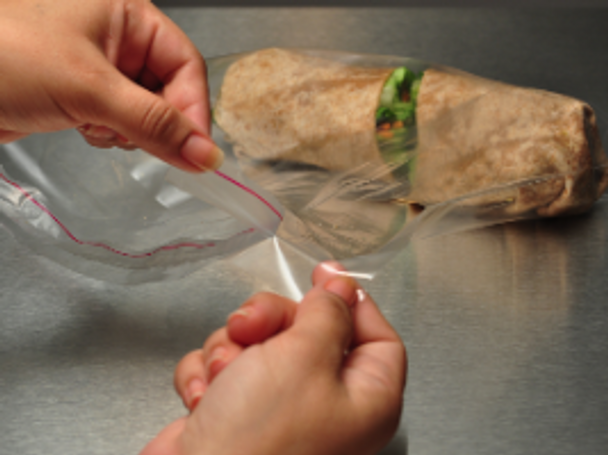 adhesive tape re closable sandwich bags