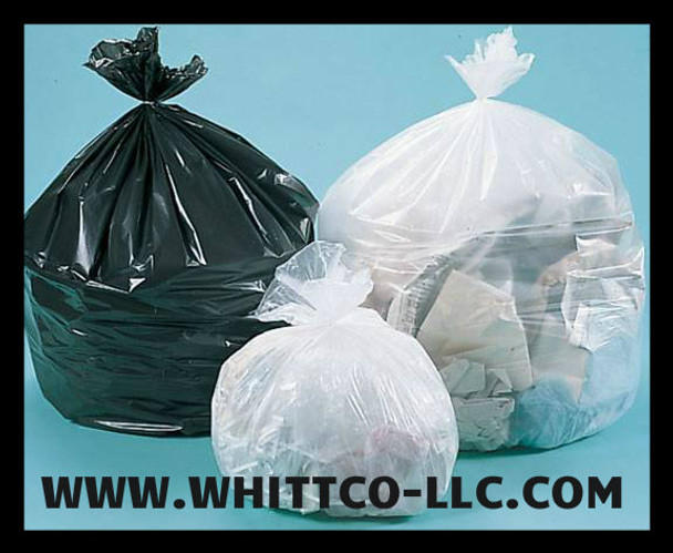 H24336K trash bags clear and black can liners WHITTCO Industrial supplies