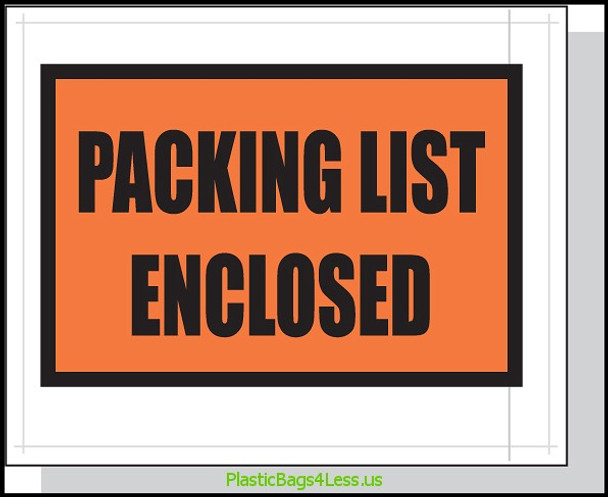 Packing List Envelopes  4.5X5.5 1000/Case Printed  #3860  ITEM NO / SKU