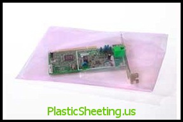 Pink Antistatic Bags Amine-free 4 mil  16X18X004 AMINE FREE   #12200  Item No./SKU