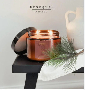 Tranquil Candle Co - Amber Candle - Large Amber Christmas Tree Candle Tranquil Candle Co - Amber Candle - Large Amber Christmas Tree Candle
