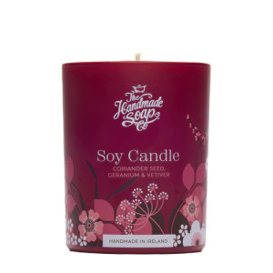 The Handmade Soap Company Scented Soy Candle - Coriander Seed, Geranium & Vetiver | 210g