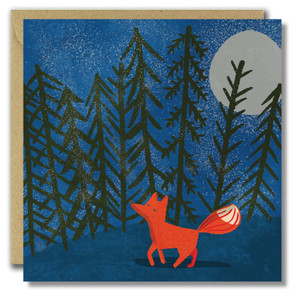 She Designs He prints - Christmas Card - Foxy