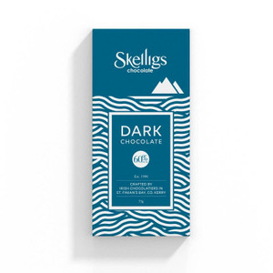 Skelligs Chocolate - Dark Chocolate Bar- Dark chocolate, defined cocoa flavour with hints of fruity notes