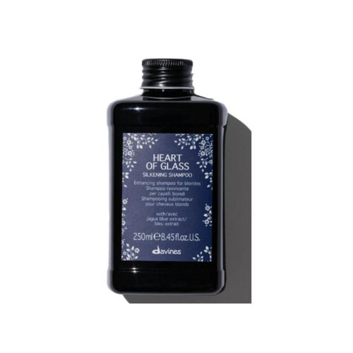 Davines-  Heart of Glass - Silkening Shampoo Gentle shampoo to cleanse and clarifies blondes tones, providing nourishment to natural and cosmetically treated hair