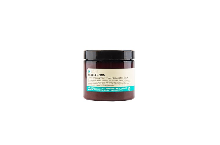 Insight - Rebalancing - Scalp exfoliating cream Insight scalp exfoliating cream aims to clear the scalp from dead cells, residues of technical products and impurities, reactivating the microcirculation.