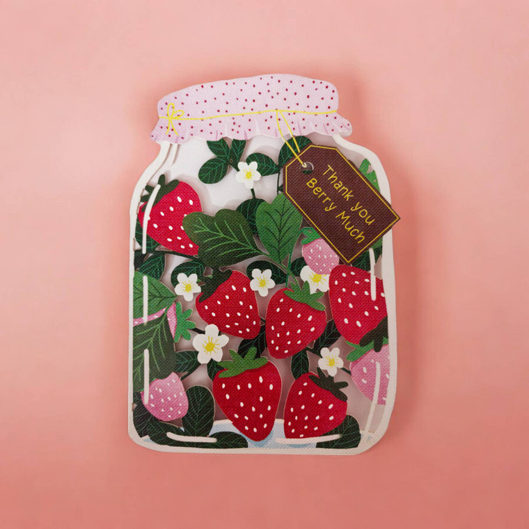 All joy Design - Paper Cut Thank You Card - Thank you Berry Much