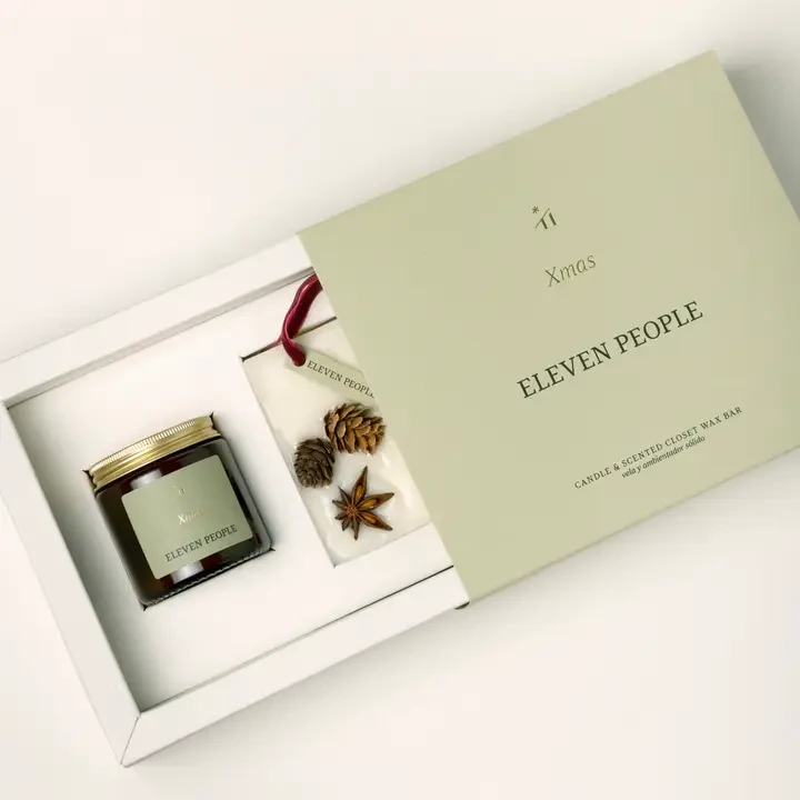 Eleven People -Xmas Gift Pack Candle + Closet Wax Bar Air Freshener
