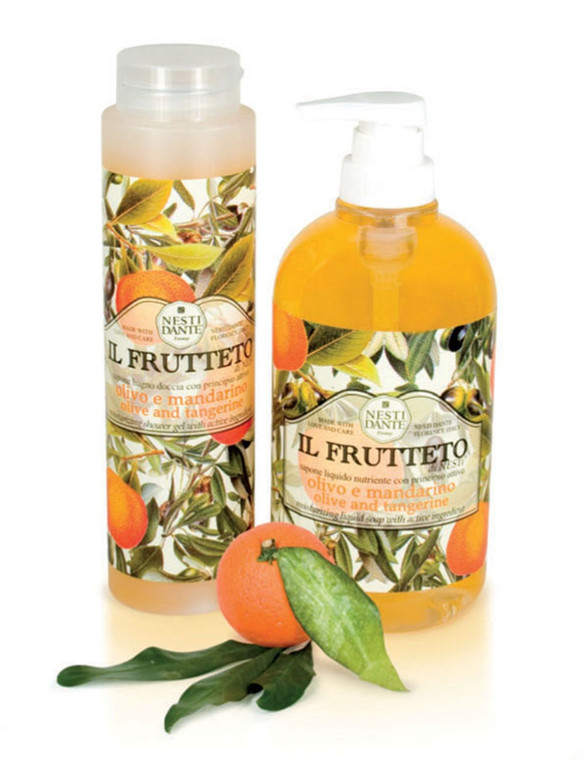 Nesti Dante Soaps - Il Frutetto-Pump Dispenser liquid soap 500 ml - Olive and Tangerine