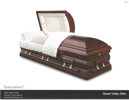 Parliament Solid Poplar Wood Casket