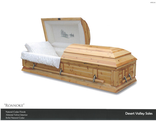 Roanoke Cedar Solid Cedar Wood Casket