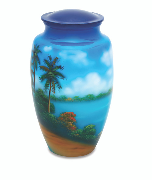 Paradise Hand Painted Adult Urn