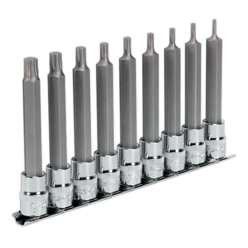 Sealey AK6223 TRX-P Socket Bit Set 9pc 3/8"Sq Drive 100mm