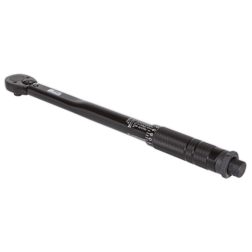 Sealey AK623B Micrometer Torque Wrench 3/8"Sq Drive Calibrated Black Series