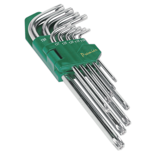 Sealey AK7172 Security TRX-Star Key Set 9pc Long Fully Polished