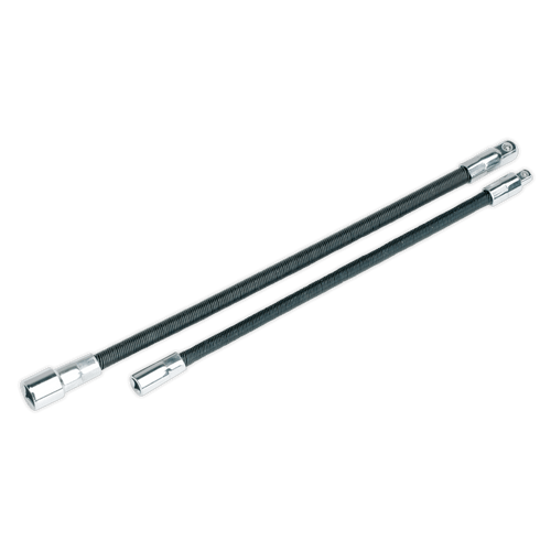 Sealey AK7342 Flexible Extension Adaptor Set 2pc 1/4"Sq x 254mm & 3/8"Sq x 305mm