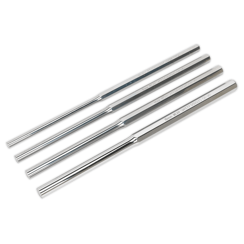 Sealey AK9147 Parallel Pin Punch Set 4pc Extra-Long