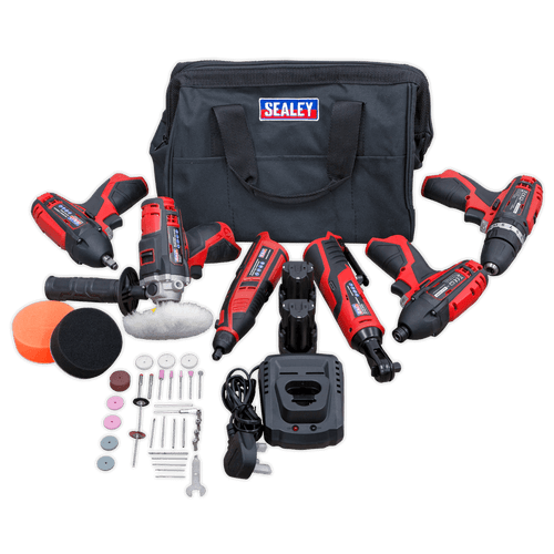 Sealey CP1200COMBO2 CP1200 Series 6 x 12V Cordless Power Tool Combo Kit