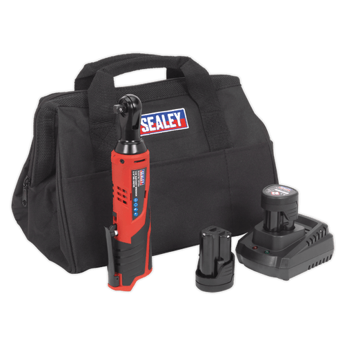 Sealey CP1202KIT Ratchet Wrench Kit 3/8"Sq Drive 12V Li-ion - 2 Batteries