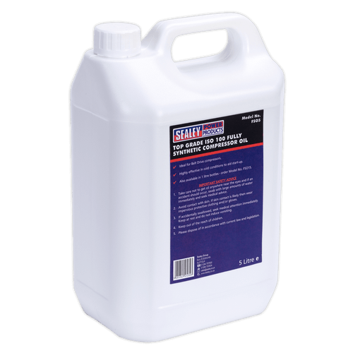 Sealey FSO5 Compressor Oil Fully Synthetic 5ltr