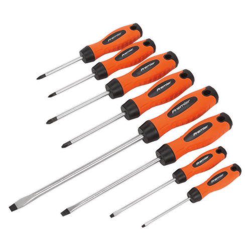Sealey HV003 Screwdriver Set 8pc Hi-Vis Orange