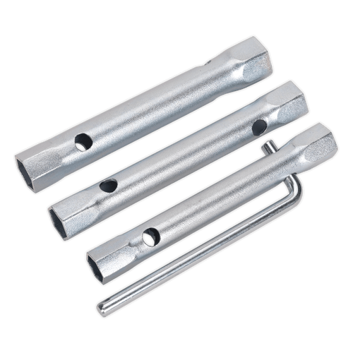 Sealey MS165 Spark Plug Box Spanner Set 3pc Long Reach Double End