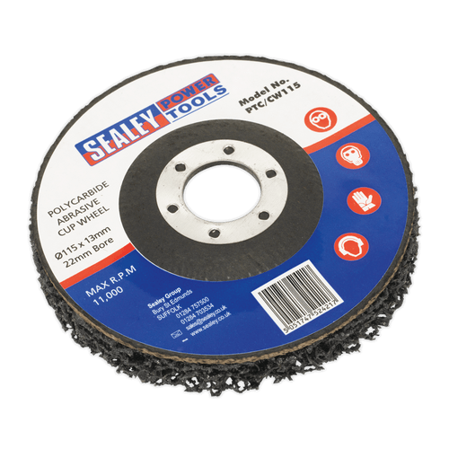 Sealey PTC/CW115 Polycarbide Cup Wheel 115 x 13 x 22mm
