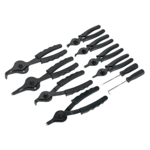 Sealey S01064 Circlip Pliers Set 10pc Internal/External