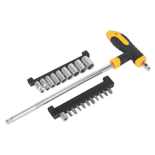 Sealey S01071 T-Handle Socket & Bit Set 21pc 1/4"Sq Drive