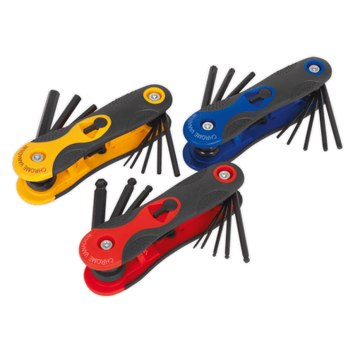 Sealey S01072 Folding Key Set 3pc