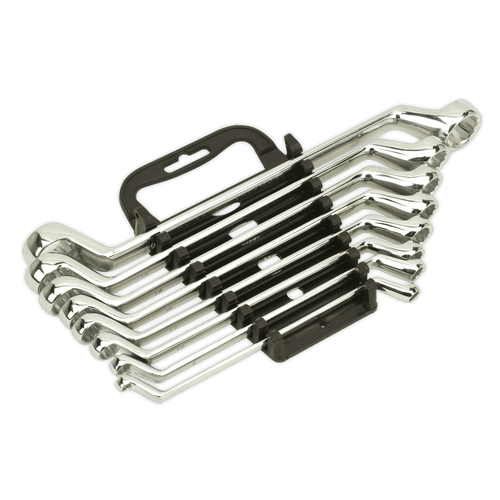 Sealey S0405 Deep Offset Ring Spanner Set 8pc Metric