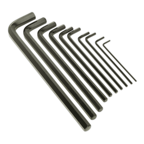 Sealey S0639 Extra-Long Hex Key Set 10pc Metric