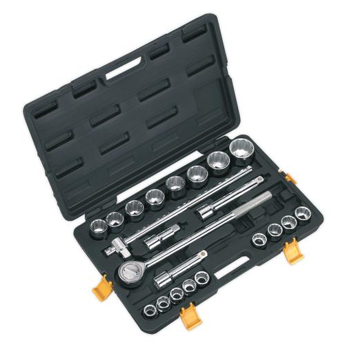 Sealey S0712 Socket Set 22pc 3/4"Sq Drive 12pt Metric