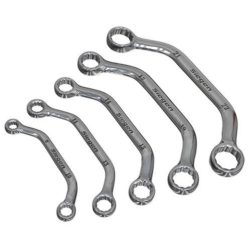 Sealey S0716 Obstruction Spanner Set 5pc Metric