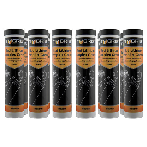 Tygris Red Lithium Complex Grease 400gm 12 pack from Toolden.