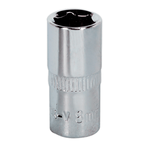 Sealey SP1408 WallDrive Socket 8mm 1/4"Sq Drive Fully Polished