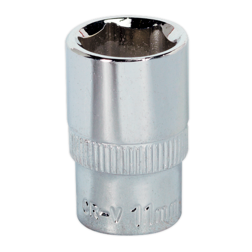 Sealey SP1411 WallDrive Socket 11mm 1/4"Sq Drive Fully Polished