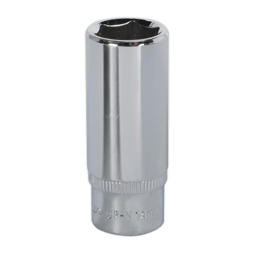 Sealey SP1414D WallDrive Socket 14mm Deep 1/4"Sq Drive Fully Polished