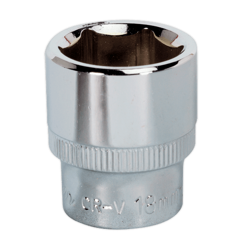 Sealey SP3818 WallDrive Socket 18mm 3/8"Sq Drive Fully Polished