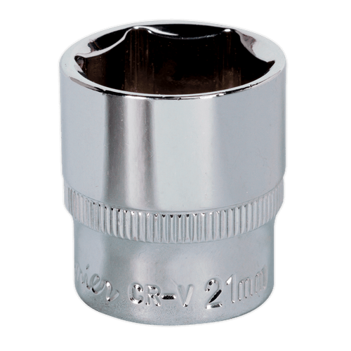Sealey SP3821 WallDrive Socket 21mm 3/8"Sq Drive Fully Polished