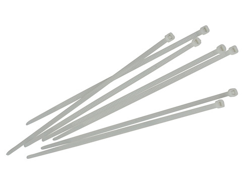Faithfull FAICT300W Cable Ties White 4.8 x 300mm (Pack 100)