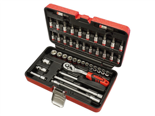 Faithfull FAISOC1443M Socket Set of 43 Metric 1/4in Square Drive