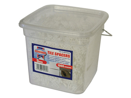 Faithfull FAITLSP51000 Tile Spacer Long Leg 5mm Tub of 1000